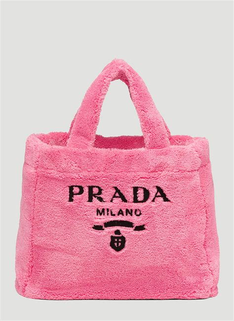 prada terry pink bag|Prada terry tote bag.